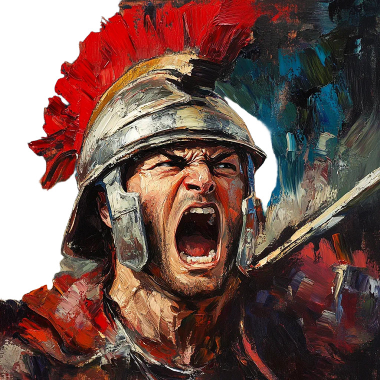 Roman Warrior Battle V5 Vinyl Car Decal Sticker – Waterproof & UV-Resistant 8"