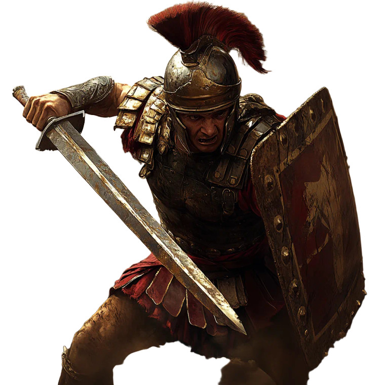 Roman Soldier Battle Vinyl Car Decal Sticker – Waterproof & UV-Resistant 8"