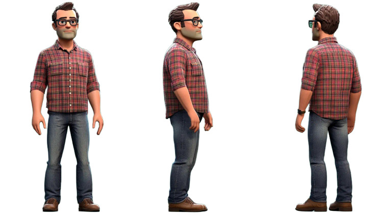 3D Male Character Vinyl Car Decal Sticker – Waterproof & UV-Resistant 8"