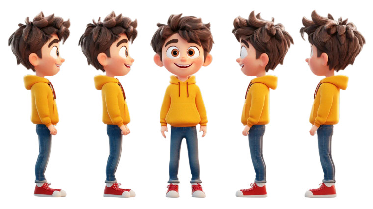 Charming Cartoon Boy Vinyl Car Decal Sticker – Waterproof & UV-Resistant 8"