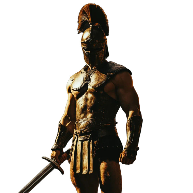 Gladiator With Sword V5 Vinyl Car Decal Sticker – Waterproof & UV-Resistant 8"