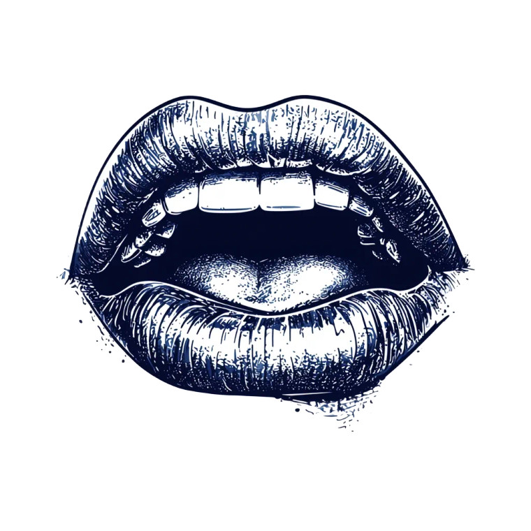 Talking Mouth Stamp Vinyl Car Decal Sticker – Waterproof & UV-Resistant 8"