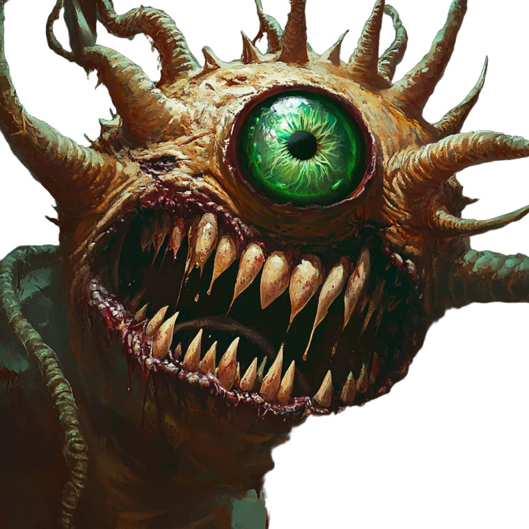 D&D Beholder Monster Vinyl Car Decal Sticker – Waterproof & UV-Resistant 8"