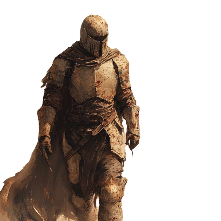 Lone Desert Knight Vinyl Car Decal Sticker – Waterproof & UV-Resistant 8"