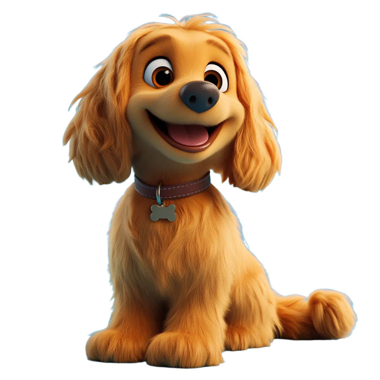 Pixar-Style Cocker Spaniel Vinyl Car Decal Sticker – Waterproof & UV-Resistant 8"