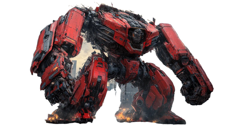 Red Transformer Night Vinyl Car Decal Sticker – Waterproof & UV-Resistant 8"