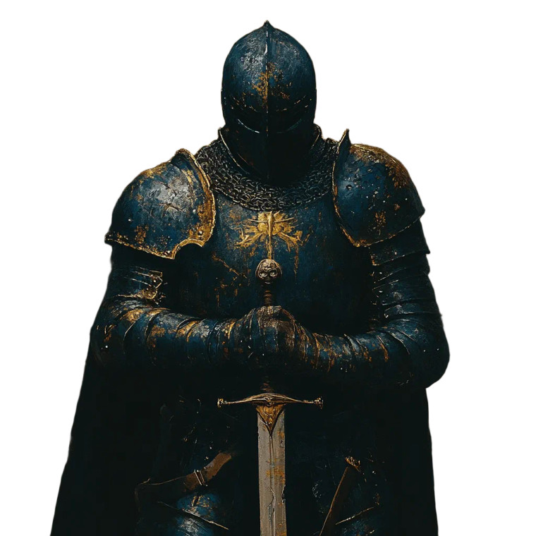 Medieval Knight Armor Vinyl Car Decal Sticker – Waterproof & UV-Resistant 8"