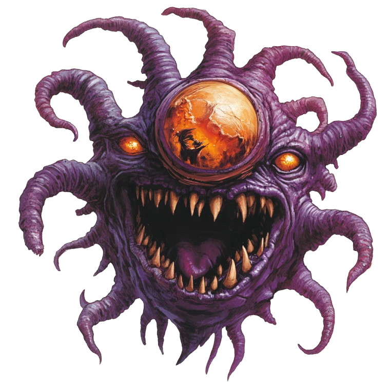 D&D Beholder Comic Vinyl Car Decal Sticker – Waterproof & UV-Resistant 8"