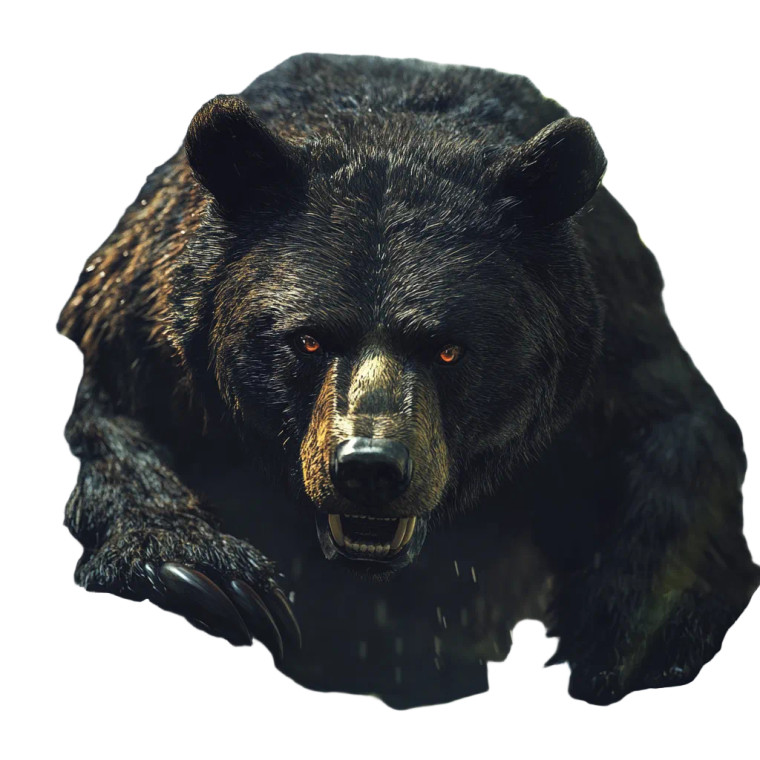 Defending Bear Vinyl Car Decal Sticker – Waterproof & UV-Resistant 8"