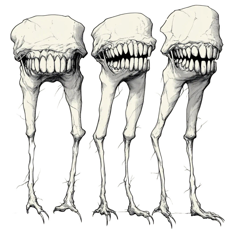 Horror Teeth Creature Vinyl Car Decal Sticker – Waterproof & UV-Resistant 8"