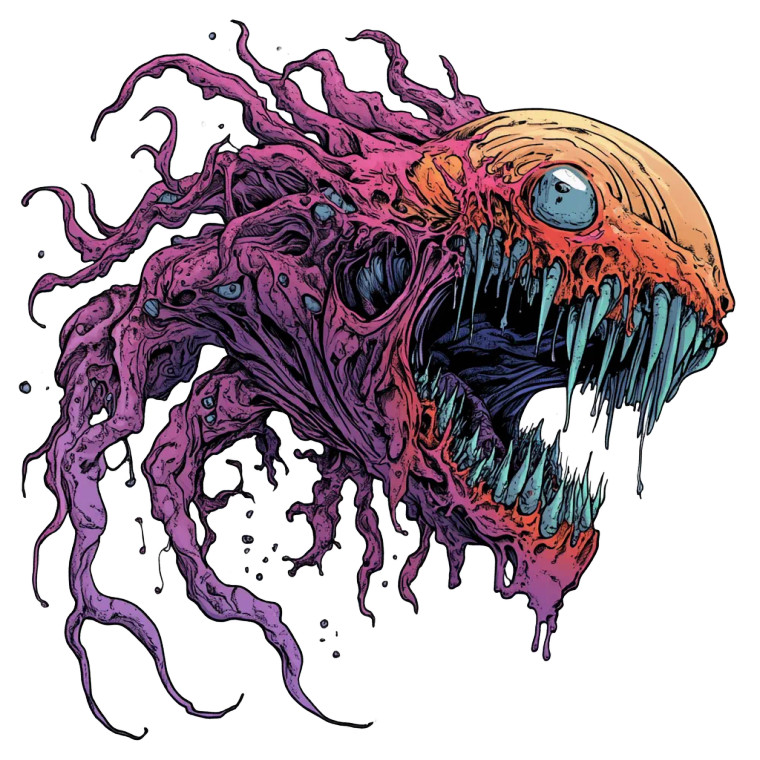 Lovecraftian Tentacle Monster Vinyl Car Decal Sticker – Waterproof & UV-Resistant 8"