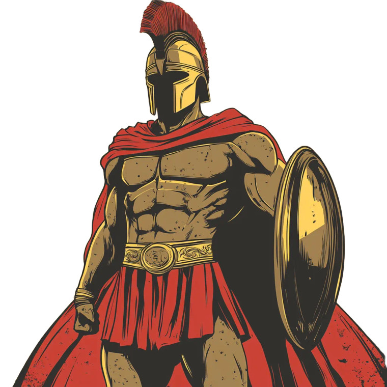 Spartan Mascot Vinyl Car Decal Sticker – Waterproof & UV-Resistant 8"