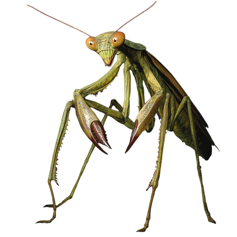 Human-Sized Mantis Vinyl Car Decal Sticker – Waterproof & UV-Resistant 8"
