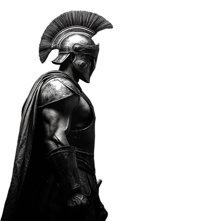 Lonely Spartan Warrior Vinyl Car Decal Sticker – Waterproof & UV-Resistant 8"