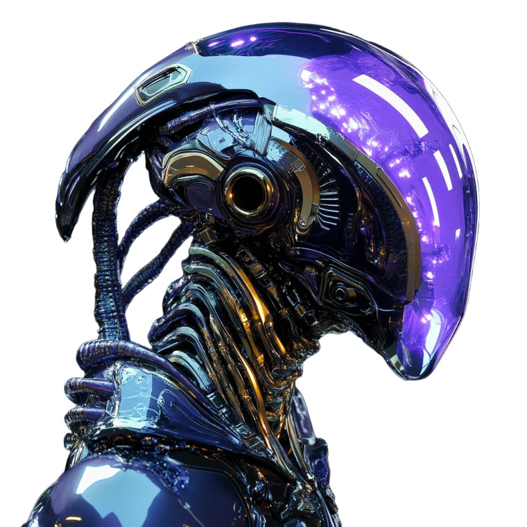 Cybernetic Mecha Suit Vinyl Car Decal Sticker – Waterproof & UV-Resistant 8"