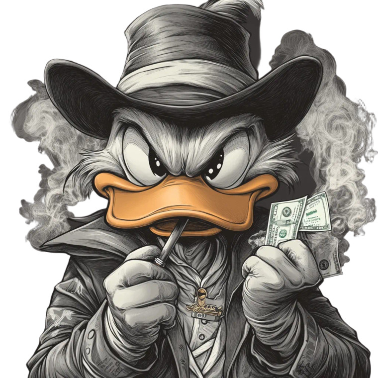 Gangster Scrooge Mcduck V9 Vinyl Car Decal Sticker – Waterproof & UV-Resistant 8"