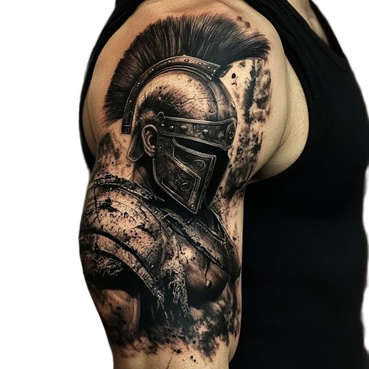 Spartan Warrior Tattoo V28 Vinyl Car Decal Sticker – Waterproof & UV-Resistant 8"