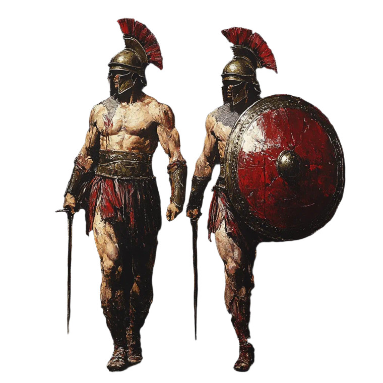 Greek Warriors Marching Vinyl Car Decal Sticker – Waterproof & UV-Resistant 8"
