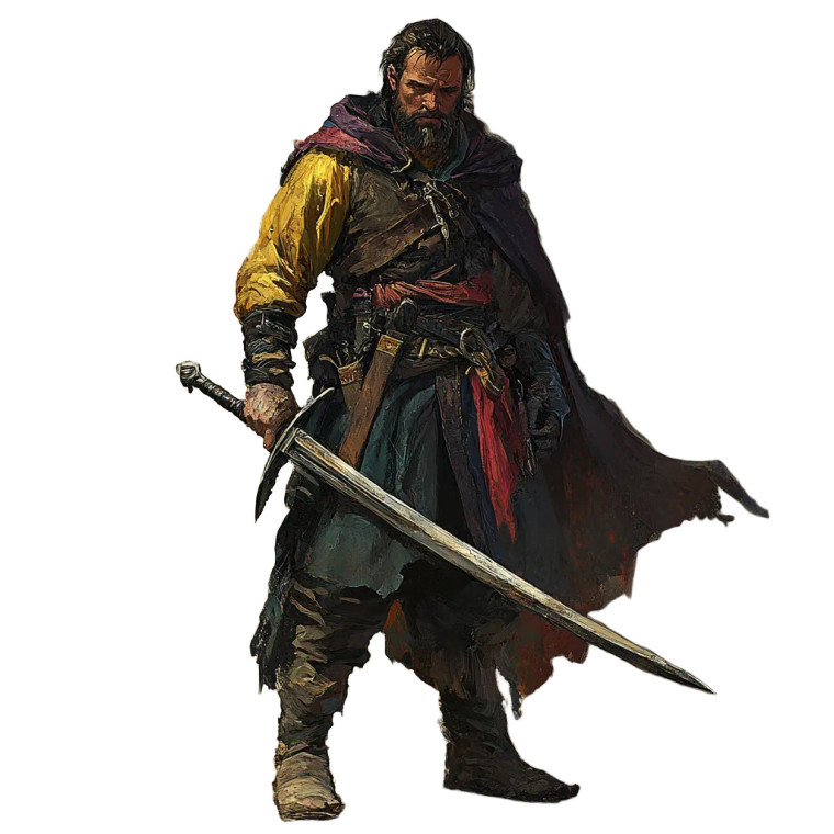 Legendary Sword Peasant Vinyl Car Decal Sticker – Waterproof & UV-Resistant 8"