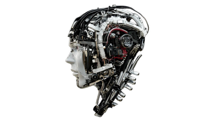 Futuristic Ai Robot Vinyl Car Decal Sticker – Waterproof & UV-Resistant 8"