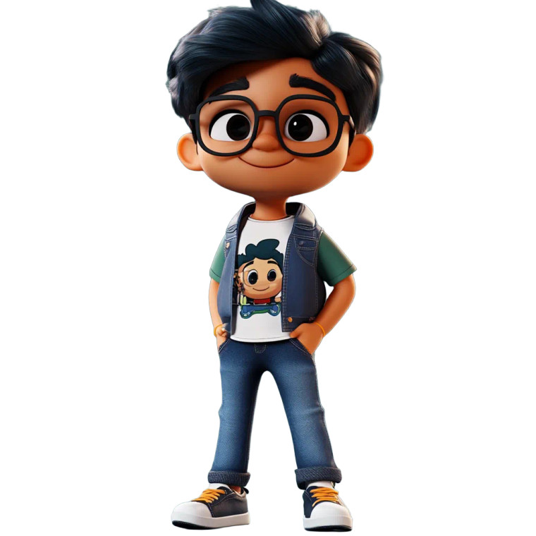 Cool Indian Kid Vinyl Car Decal Sticker – Waterproof & UV-Resistant 8"