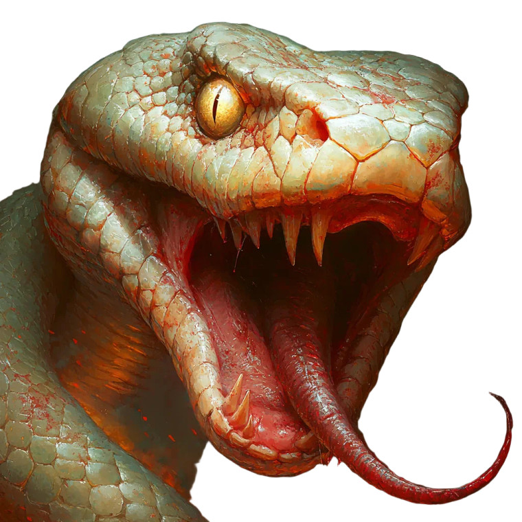 Venomous Snake Attack Vinyl Car Decal Sticker – Waterproof & UV-Resistant 8"