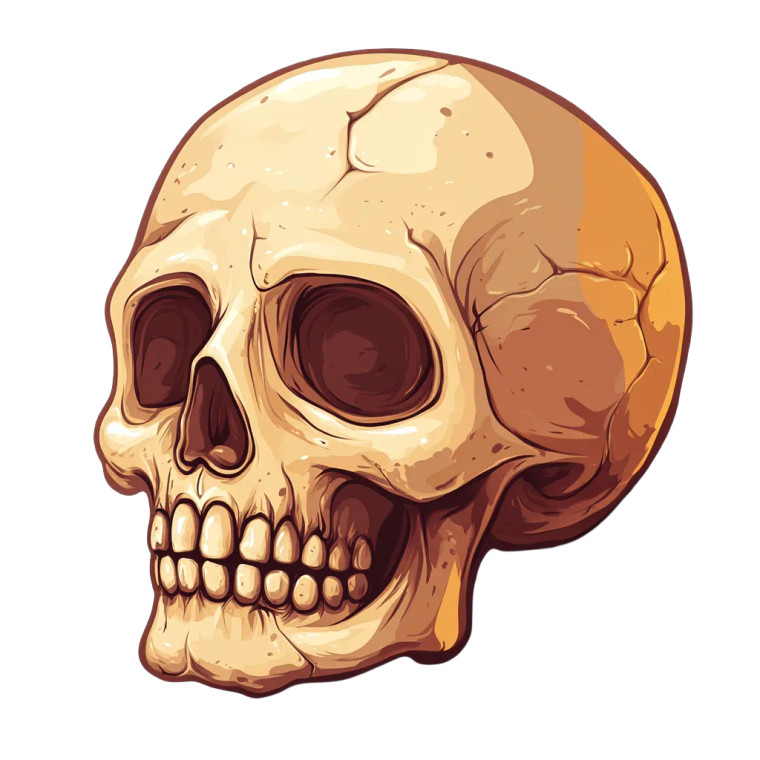 Skull Death Emoji Vinyl Car Decal Sticker – Waterproof & UV-Resistant 8"