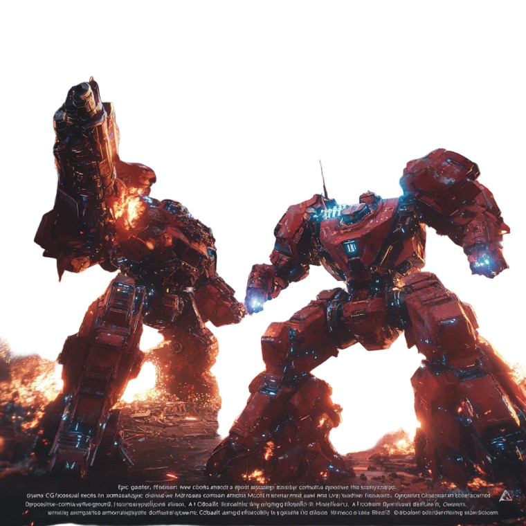 Mech Combat Poster Vinyl Car Decal Sticker – Waterproof & UV-Resistant 8"