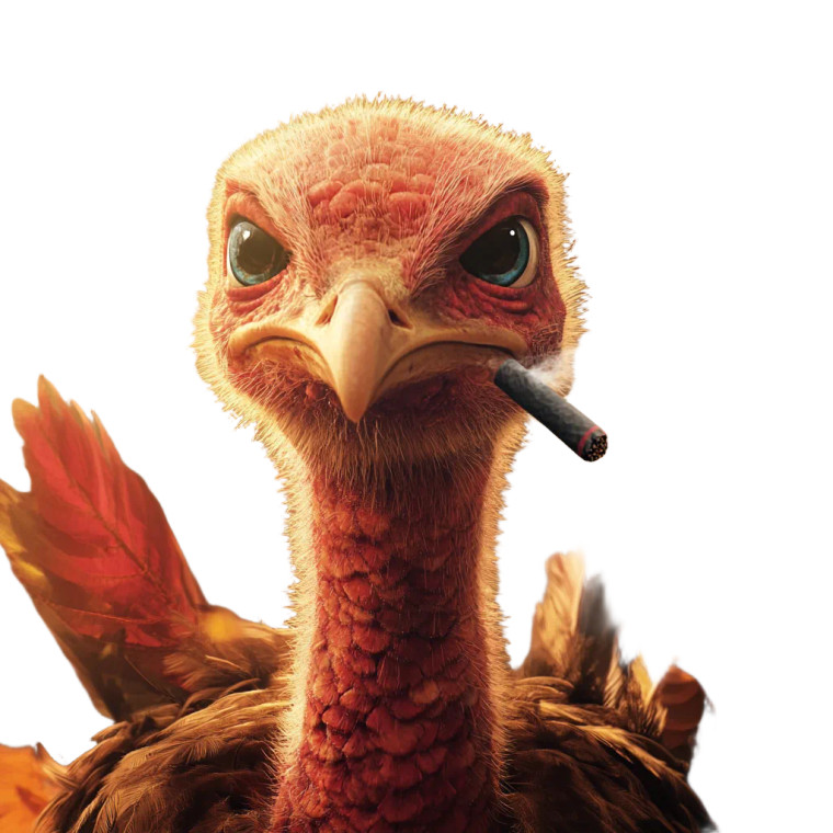 Smoking Turkey Vinyl Car Decal Sticker – Waterproof & UV-Resistant 8"