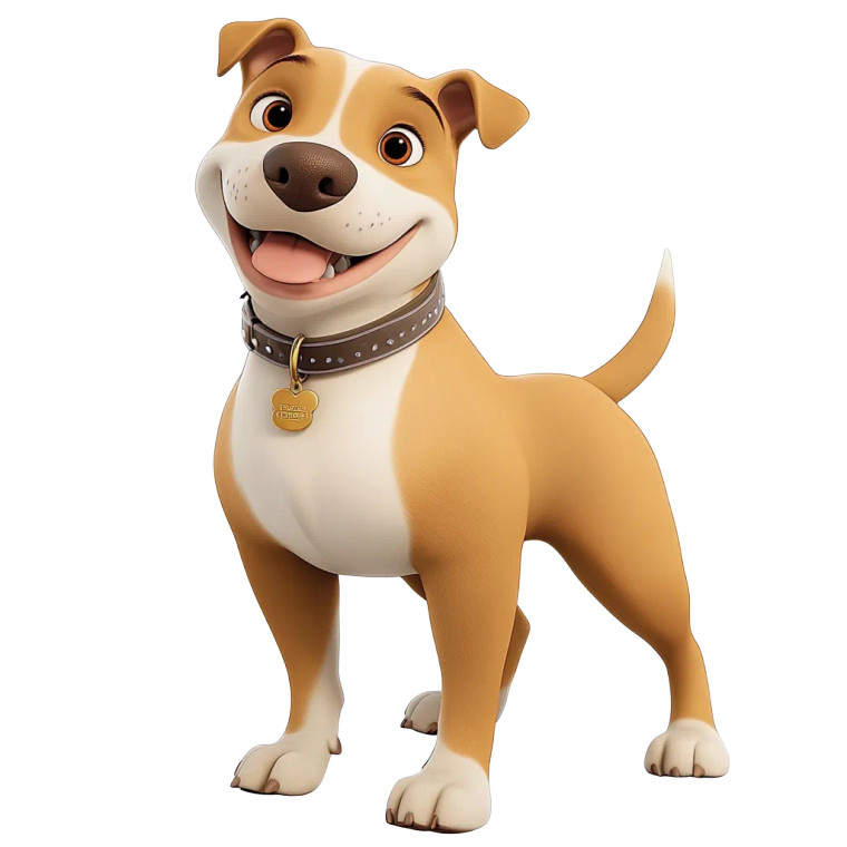 Pixar Pitbull Dog Vinyl Car Decal Sticker – Waterproof & UV-Resistant 8"