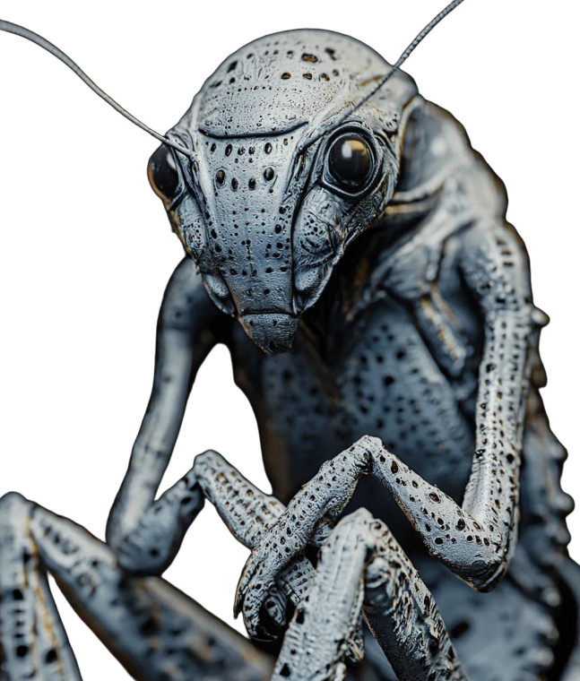 Alien Insectoid Macro Vinyl Car Decal Sticker – Waterproof & UV-Resistant 8"