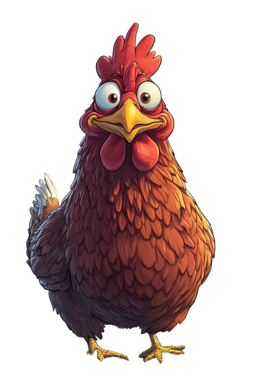 Fat Cockerel Farmyard Vinyl Car Decal Sticker – Waterproof & UV-Resistant 8"