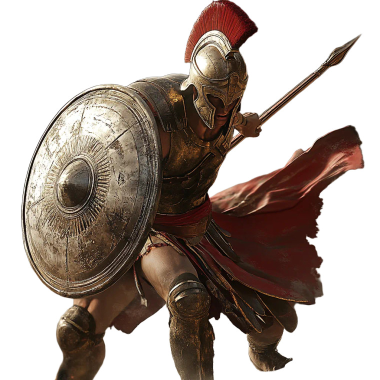 Spartan Warrior Attack V7 Vinyl Car Decal Sticker – Waterproof & UV-Resistant 8"