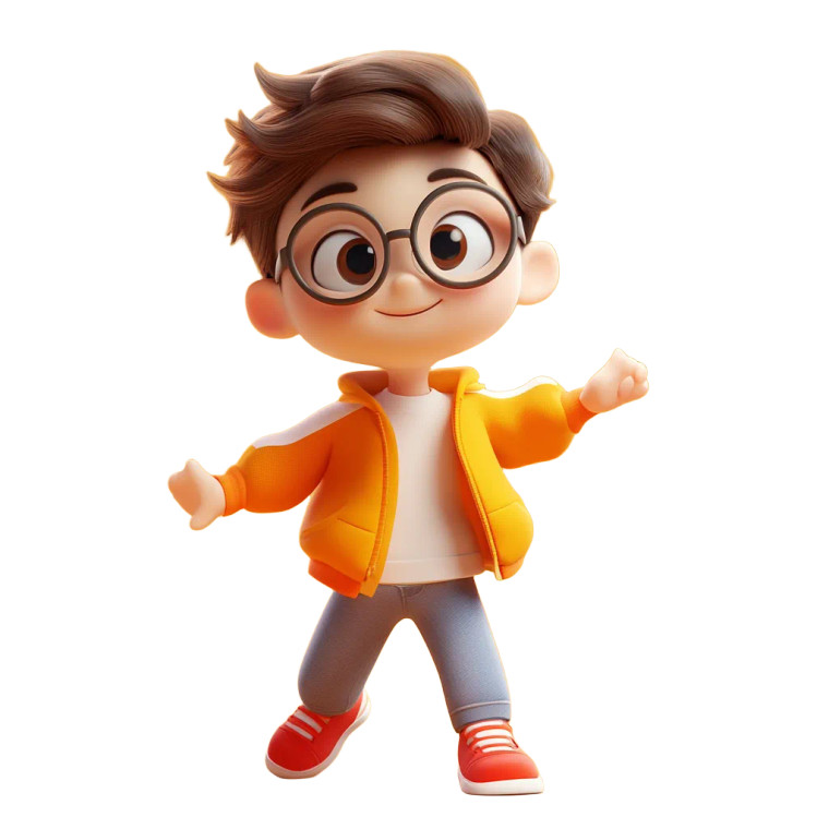 Pixar-Style Boy V3 Vinyl Car Decal Sticker – Waterproof & UV-Resistant 8"