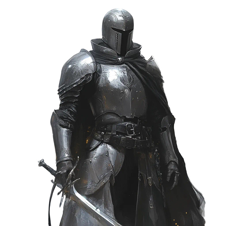 Gothic Fantasy Guard Vinyl Car Decal Sticker – Waterproof & UV-Resistant 8"