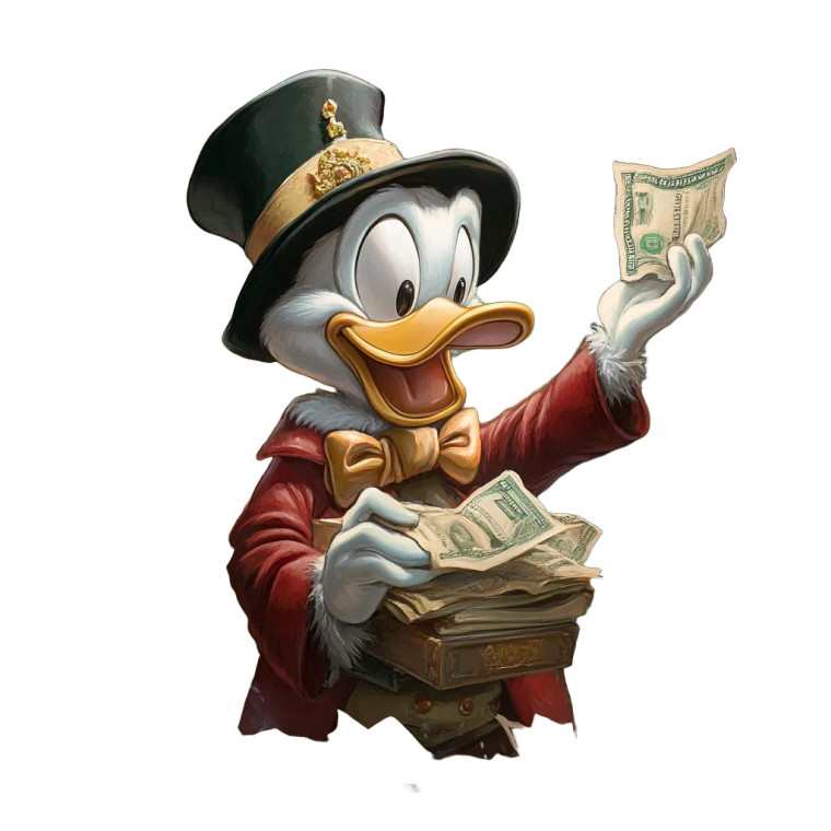 Rich Scrooge Mcduck V4 Vinyl Car Decal Sticker – Waterproof & UV-Resistant 8"