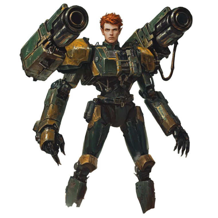 Slender Mecha Elf Vinyl Car Decal Sticker – Waterproof & UV-Resistant 8"