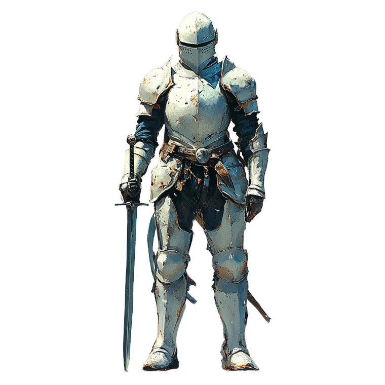 Medieval Knight V19 Vinyl Car Decal Sticker – Waterproof & UV-Resistant 8"