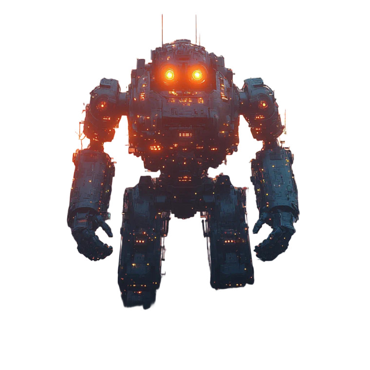 Giant Robot Sunset V2 Vinyl Car Decal Sticker – Waterproof & UV-Resistant 8"