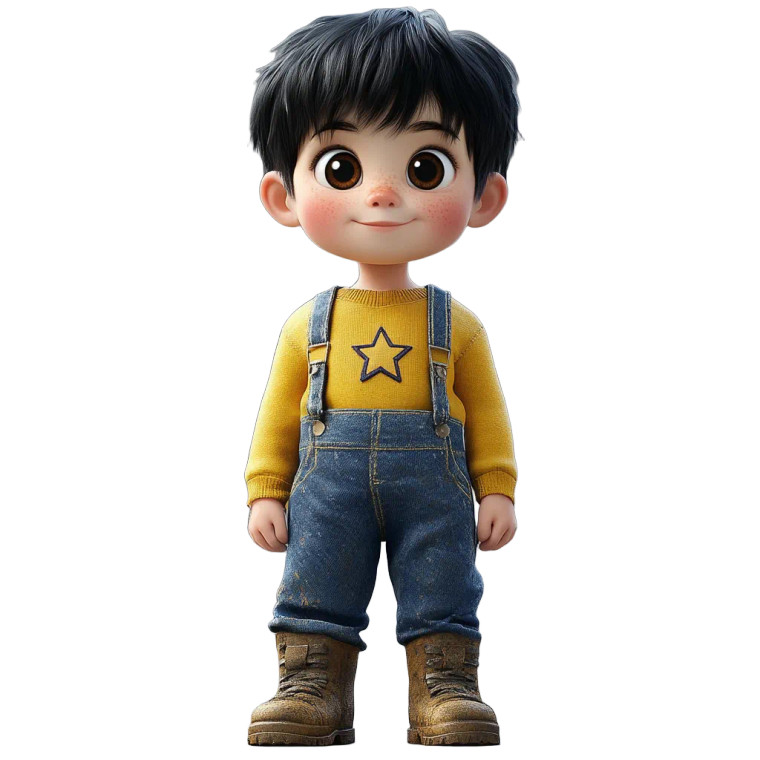 Young Boy Model Vinyl Car Decal Sticker – Waterproof & UV-Resistant 8"