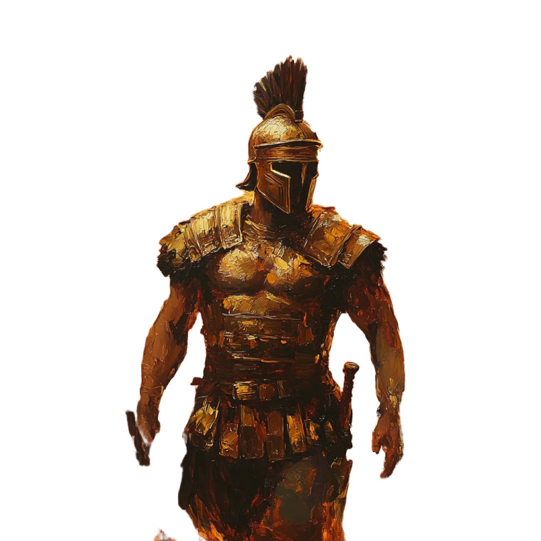 Roman Warrior Fire Vinyl Car Decal Sticker – Waterproof & UV-Resistant 8"