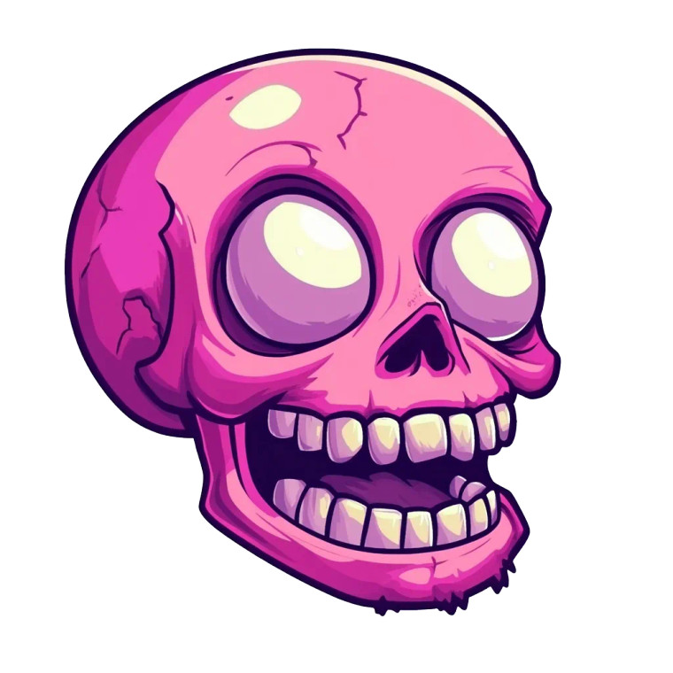 Happy Skull Icon Vinyl Car Decal Sticker – Waterproof & UV-Resistant 8"