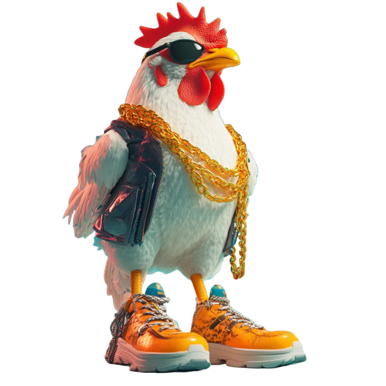 Stylish Chicken Ad Vinyl Car Decal Sticker – Waterproof & UV-Resistant 8"