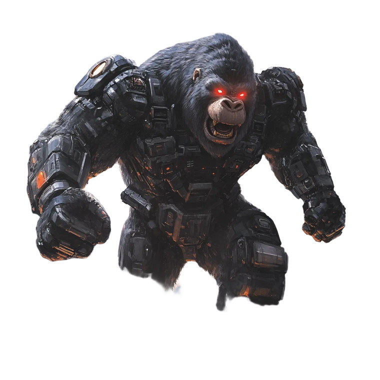 Robo-Dog King Kong Vinyl Car Decal Sticker – Waterproof & UV-Resistant 8"