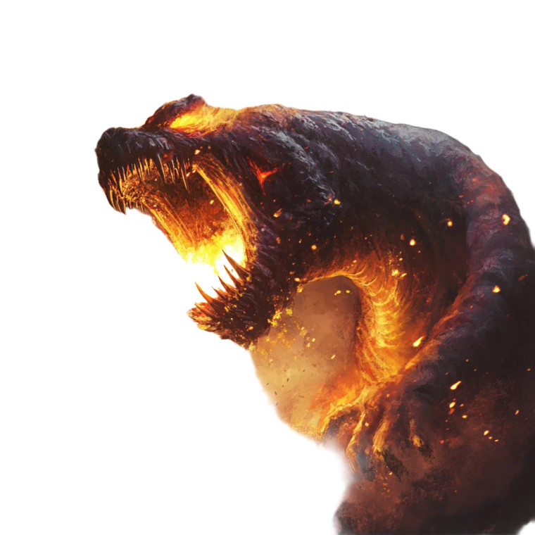 Fire-Spitting Monster Vinyl Car Decal Sticker – Waterproof & UV-Resistant 8"