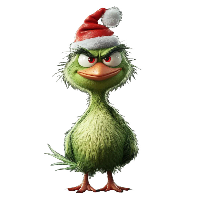 Grinch Chicken Vinyl Car Decal Sticker – Waterproof & UV-Resistant 8"