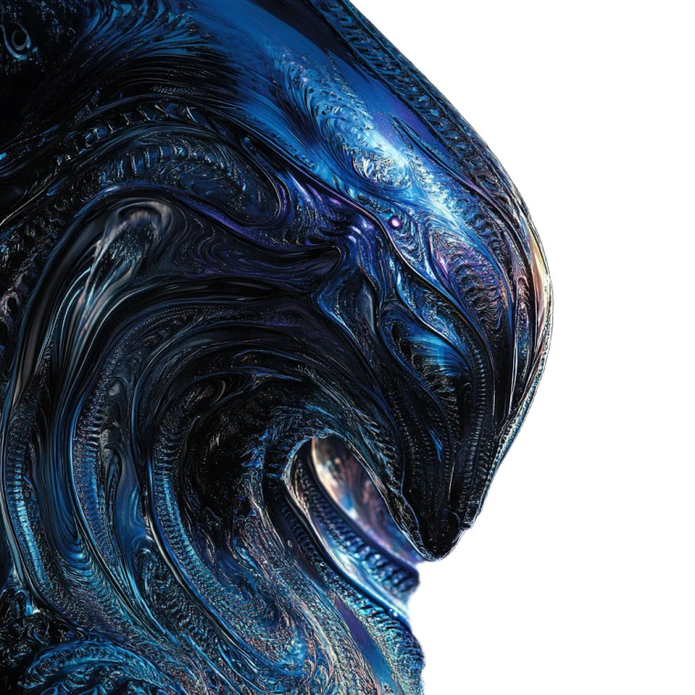 Trippy Alien Art Vinyl Car Decal Sticker – Waterproof & UV-Resistant 8"