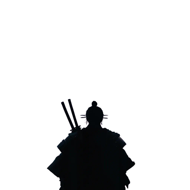 Samurai Silhouette V15 Vinyl Car Decal Sticker – Waterproof & UV-Resistant 8"