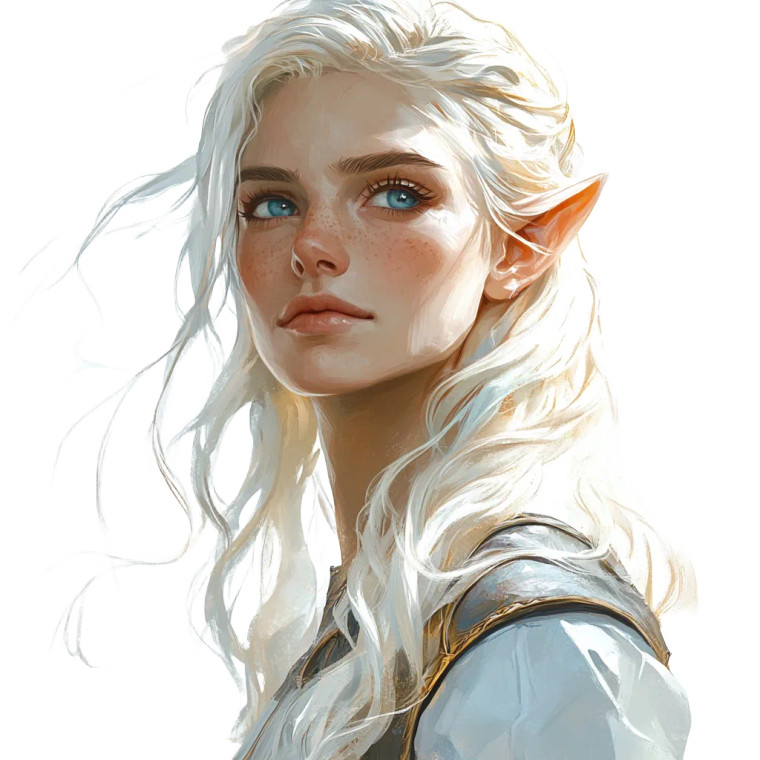 Half-Elf Bard Portrait Vinyl Car Decal Sticker – Waterproof & UV-Resistant 8"