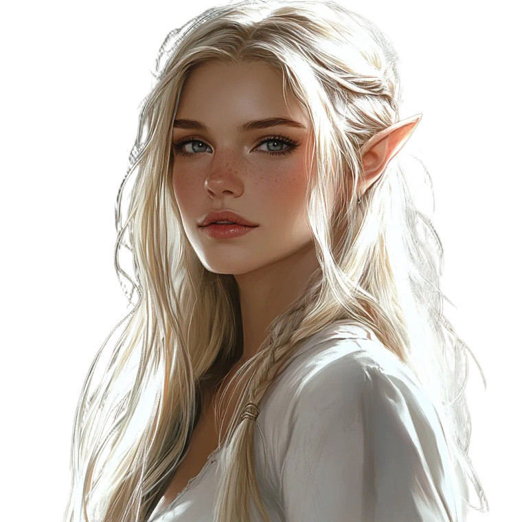 Blonde Elf Warrior Vinyl Car Decal Sticker – Waterproof & UV-Resistant 8"